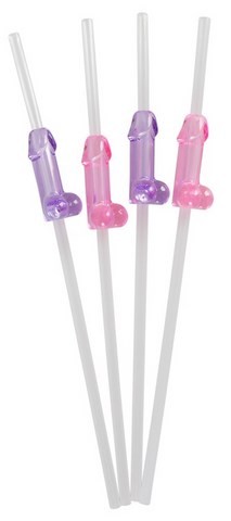 Jeu de 4 pailles Pénis