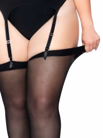 leg avenue 1001q Bas voile classique pour porte-jarretelles