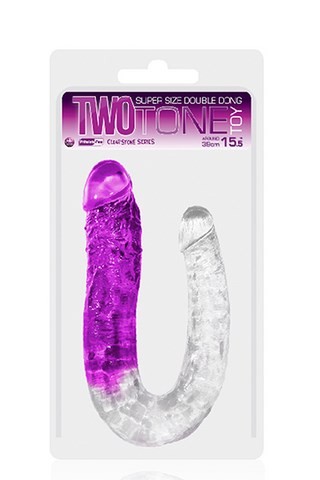 Double godemiché bicolore de grande taille - Two Tone