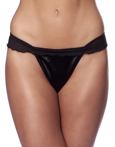 String satiné au noeud arrière couvrant délicatement les fesses