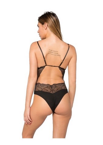 Body dentelle florale dos nu plongeant