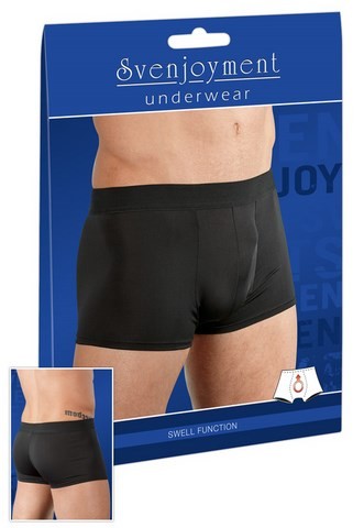 Boxer noir satiné push up