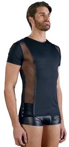 T-shirt moulant ras de cou voile et opaque