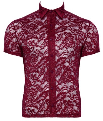 chemise homme en dentelle florale