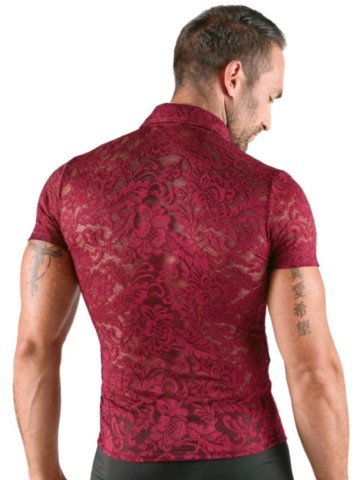 chemise homme en dentelle florale