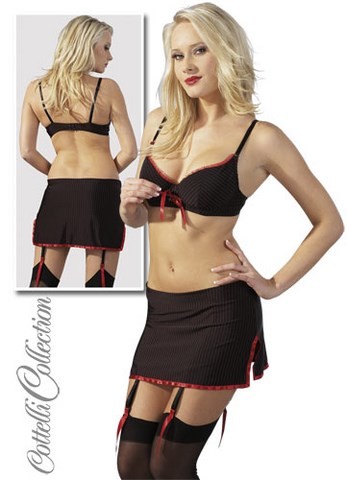 Ensemble Borsalino porte-jarretelles en microfibre