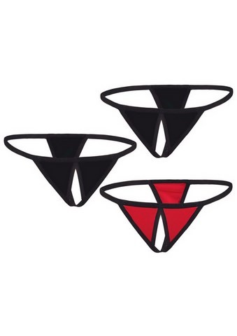 string satiné ouvert lot de 3 pièces