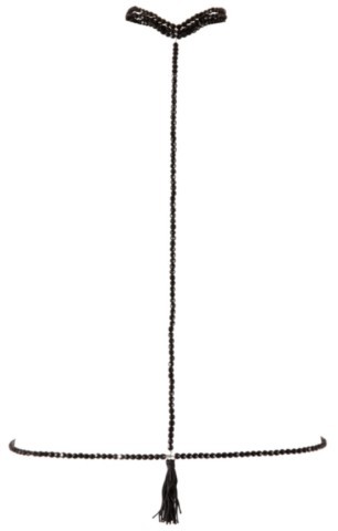 Bikini minimaliste en perles noires
