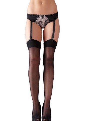 Bas voile pour porte-jarretelles grande taille