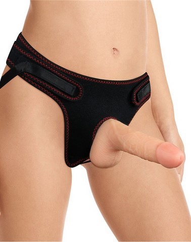 Godemiché ceinture réaliste avec testicules - Lovetoy - Ingen