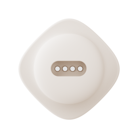 Vibromasseur portable connecté Deya de ZALO en coloris blanc ivoire avec double stimulation, accessoires interchangeables, télécommande Bluetooth et design ergonomique discret.