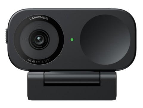 Webcam Lovense Webcam 2 Ultra HD 4K avec objectif grand angle, HDR, microphones intégrés et support magnétique pour streaming, visioconférence et création de contenu.