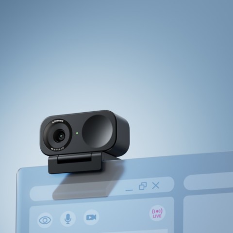 Webcam Lovense Webcam 2 Ultra HD 4K avec objectif grand angle, HDR, microphones intégrés et support magnétique pour streaming, visioconférence et création de contenu.