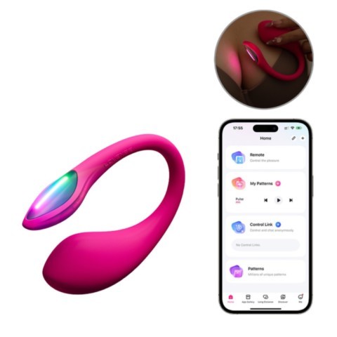Oeuf vibrant connecté avec LED multicolores Lush Mini Lovense