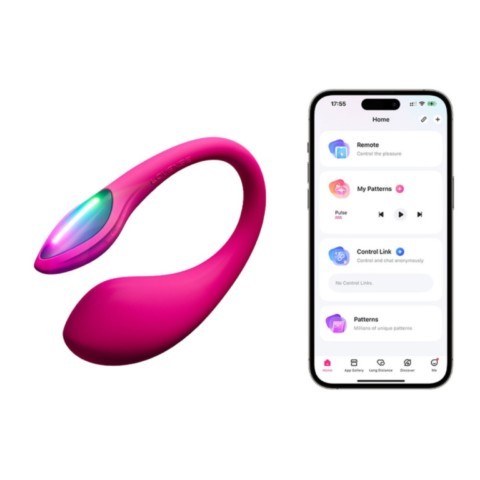 Oeuf vibrant connecté avec LED multicolores Lush Mini Lovense