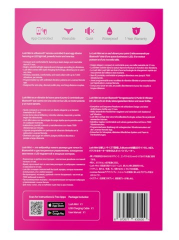 Oeuf vibrant connecté avec LED multicolores Lush Mini Lovense