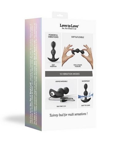 Plug anal aux boules vibrantes - Love to Love - Twinny Bud