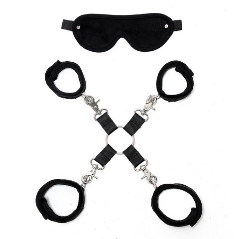 Set de bondage poignets et chevilles - 6 pièces