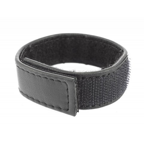 Anneau cockring en cuir avec fermeture en velcro pour pénis