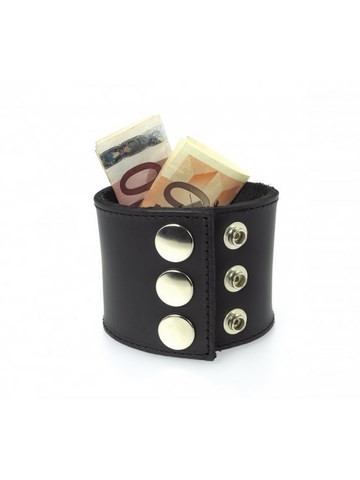 Bracelet en cuir avec porte-monnaie