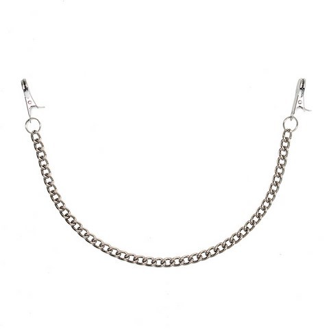 Chaînette de tétons avec pinces plates métalliques