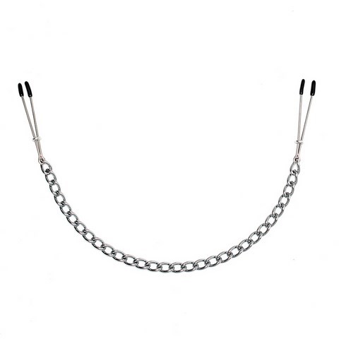 Chaînette de tétons avec pinces réglables par coulisseaux