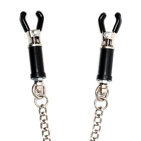 Chaînette de tétons avec pinces à seins cylindriques