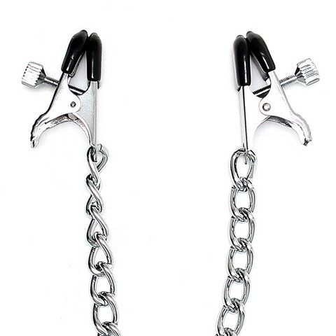 Chaînette de tétons avec pinces à pression réglables