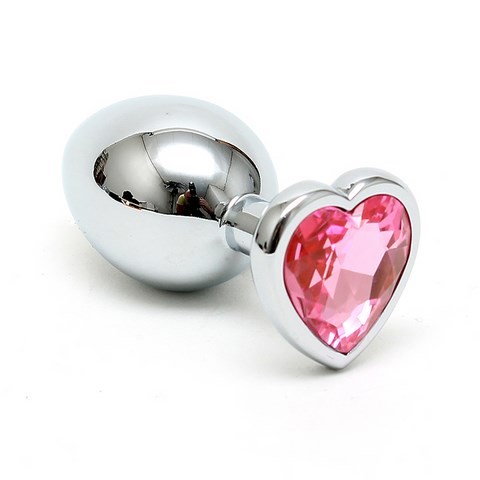 Bijou anal - Rosebud - Plug anal avec cristal coloré en forme de coeur
