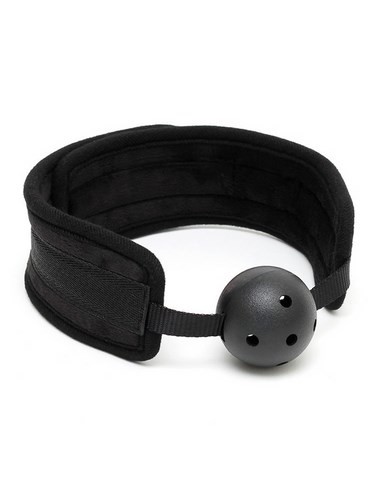Bâillon avec boule buccale percée en plastique dur