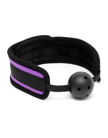 Bâillon avec boule buccale percée en plastique dur