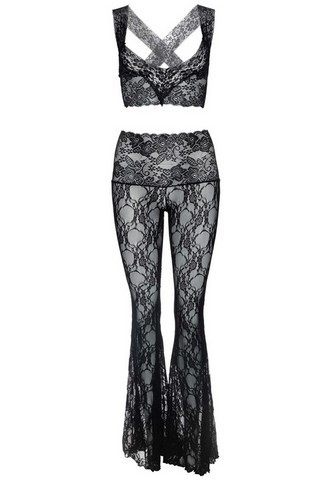 Ensemble brassière et pantalon en dentelle