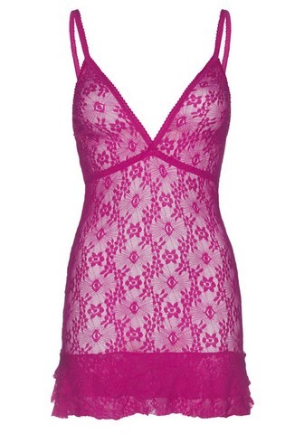 Nuisette en dentelle florale stretch au décoletté plongeant leg avenue 81426