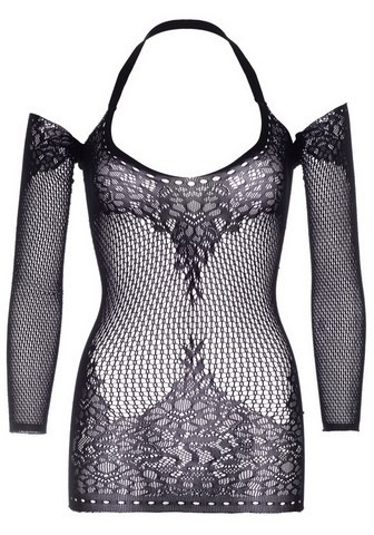 leg avenue 86956 Robe en dentelle florale aux épaules nues et manches longues