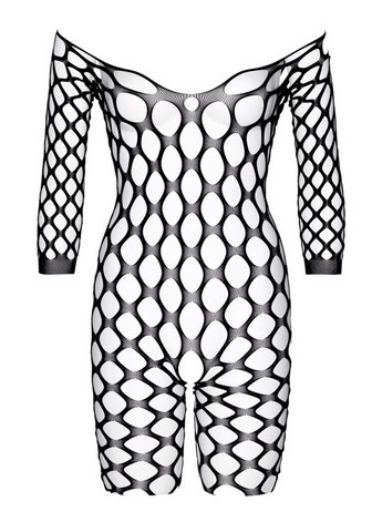 leg avenue 89195 Combinaison en résille alvéolée aux épaules nues et tombantes