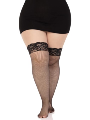 leg avenue 9122q Bas résille jarretière dentelle florale