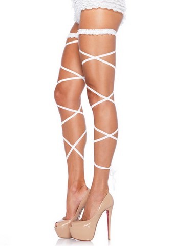 leg avenue 9142 Guêtres rubans aux jarretières élastiques