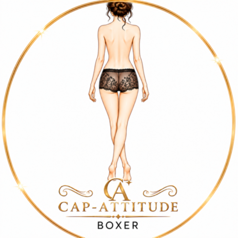 Illustration d'un boxer femme confortable à coupe couvrante et féminine.