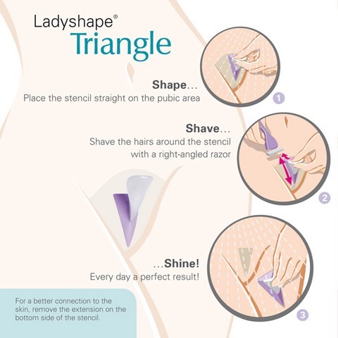 Pochoir de rasage triangle - Ladyshape - Perfect Triangle