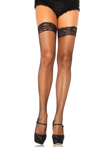 leg avenue 9122 Bas résille aux jarretières en dentelle florale