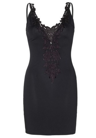 leg avenue 86637 Robe moulante aux décorations florales sur le décolleté