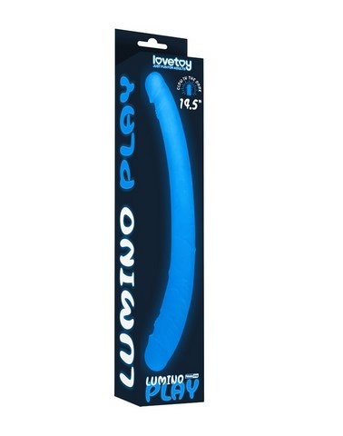 Double godemiché phosphorescent - LoveToy - Glow in the Dark - Two Tone