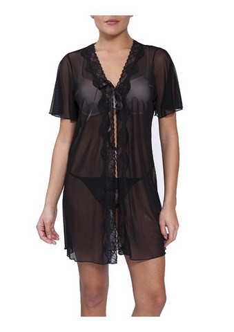 Nuisette voile ouverte aux courtes manches