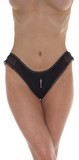 Slip semi-transparent avec tirette sur le pubis
