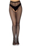 leg avenue 1404 Collant résille ouvert du pubis au-dessus des fesses