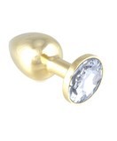 Bijou anal - Rosebud - Plug anal doré avec cristal coloré
